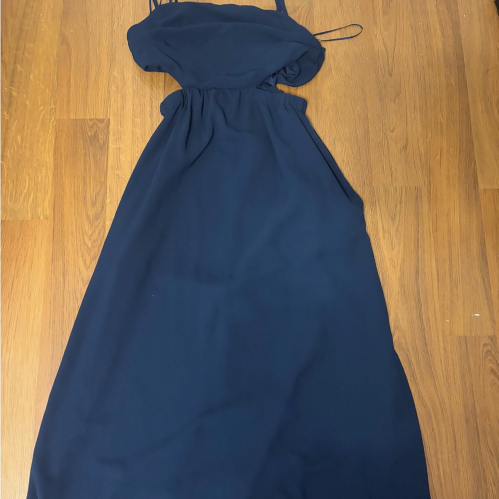 Navy blue evening dress